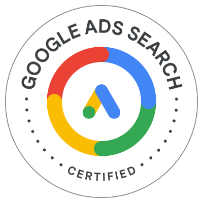 Badge oficial de Google Ads Search Certification